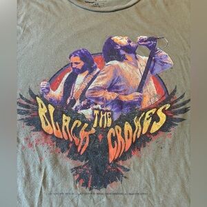 The Black Crowes Band T-Shirt, Size Large, Wrangler Brand, Green, 100% Cotton